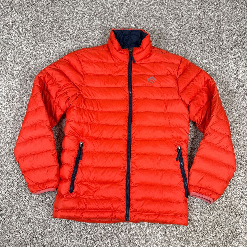 Southern‎ Tide Jacket Womens XS Orange Puffer Down Packable Lightweight Coat